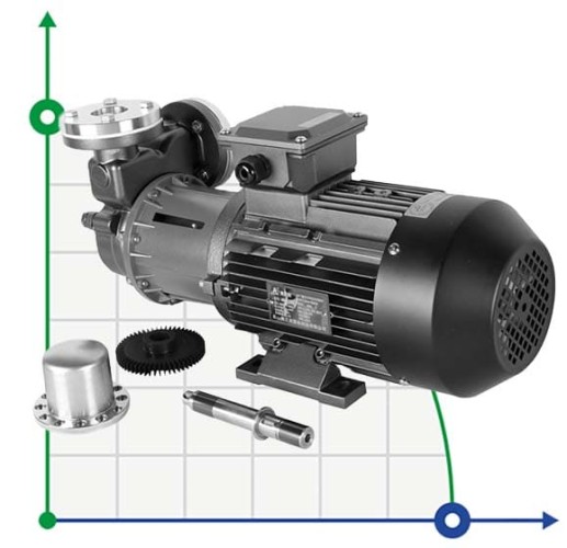 Pompe avec accouplement magnétique en acier inoxydable MDH-100U -196°C+400°C