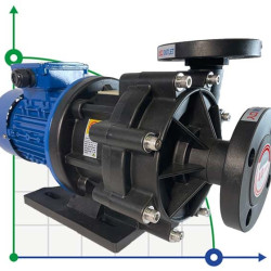 Насос с магнитной муфтой химический MP-HX-441 GFRPP, 330L/min, 19M, 380V, ABLE Motor