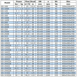 Pompe centrifuge verticale IRG BGL 65-125 (25/20), 3kW, 2880