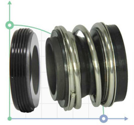 Sello mecánico R-MG1S20 38, CAR/SIC, EPDM, 304, G50