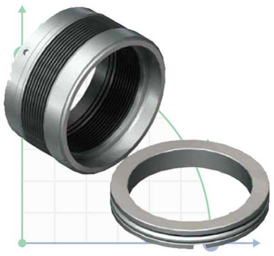 Ущільнення з металевим сильфоном R-680 32, SIC/SIC, VITON, AM350/316