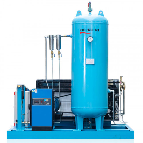 Compresseur d'air à piston DEHAHA de la ligne de découpe laser série DHH avec alimentation en air 1-2,5 m3/min, puissance 11-25 kW, pression 3 MPa