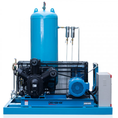 Compresseur d'air à piston DEHAHA de la ligne de découpe laser série DHH avec alimentation en air 1-2,5 m3/min, puissance 11-25 kW, pression 3 MPa