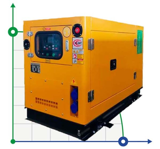 Industrial diesel generator VLAIS KP-PC14 with ATS, engine Ricardo 13.5kVA, 10.8kW, 380V/50+E143:E368