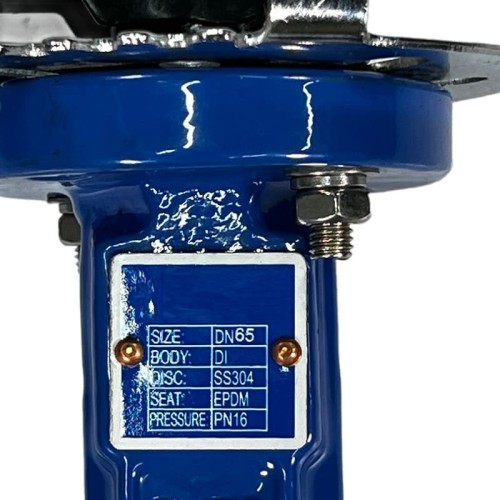 PN16 DN65 Засувка Батерфляй, чавунний корпус, диск AISI 304, Seat EPDM