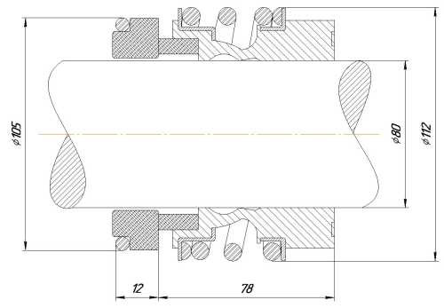 Uszczelnienie mechaniczne wału R-MG13 80, SIC/SIC, VITON, 304, G6
